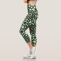 Pale Green and Black Snowflake pattern