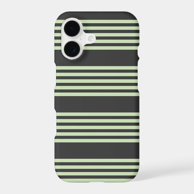Pale green and charcoal five stripes pattern (Back)