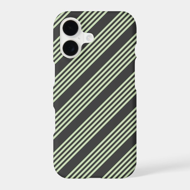 Pale green and charcoal five stripes pattern (Back)