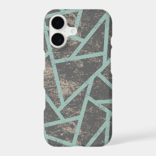 Pale green and grey mosaic pattern