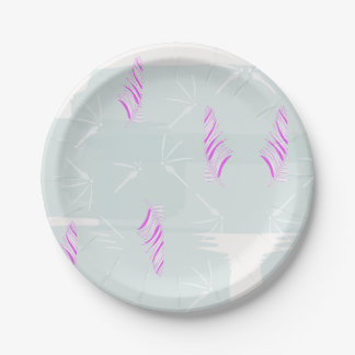 Pale green and pink stylish holiday plates