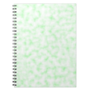 Pale Green and White Abstract Clouds Pattern Notebook