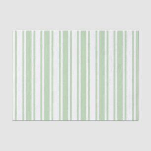 Pale green and white candy stripes tissue paper