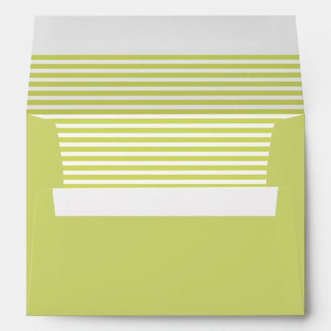 Pale Green and White Striped  Envelopes (Back (Bottom))