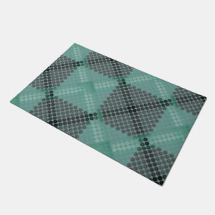 Pale green circle or balls texture, forming square doormat
