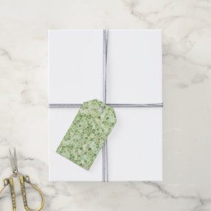 Pale Green Cobbled Patchwork Terrazo Pattern Gift Tags