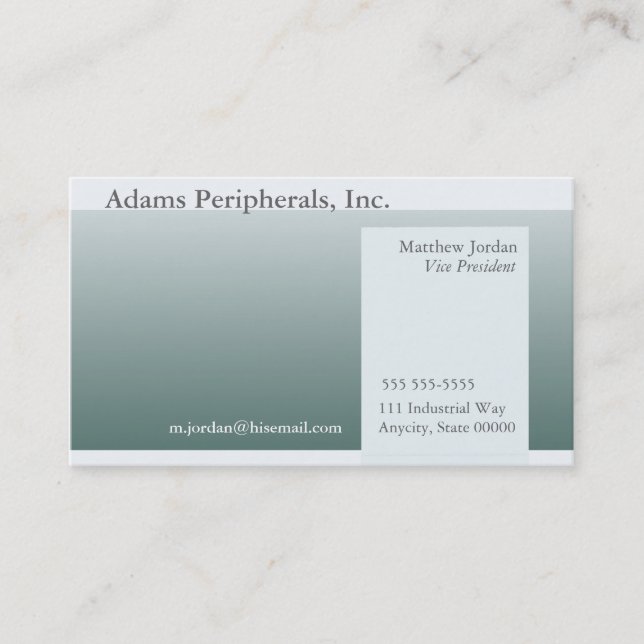 Pale green colour blocks business card (Front)