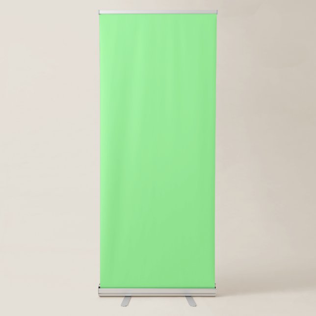 Pale green colour retractable banner (Front)