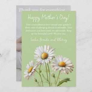 Pale Green Daisies Happy Mother's Day Card 1 Photo