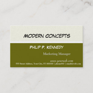 Pale Green Detail Orientated Simple Modern Business Card