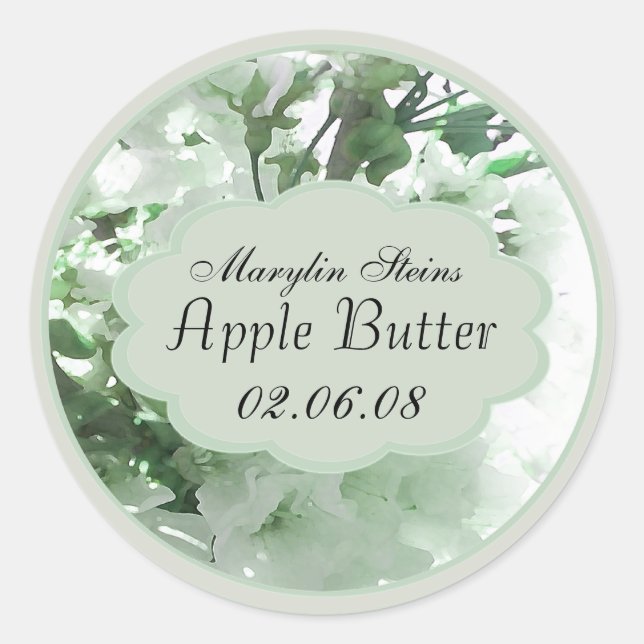 pale green floral canning labels (Front)