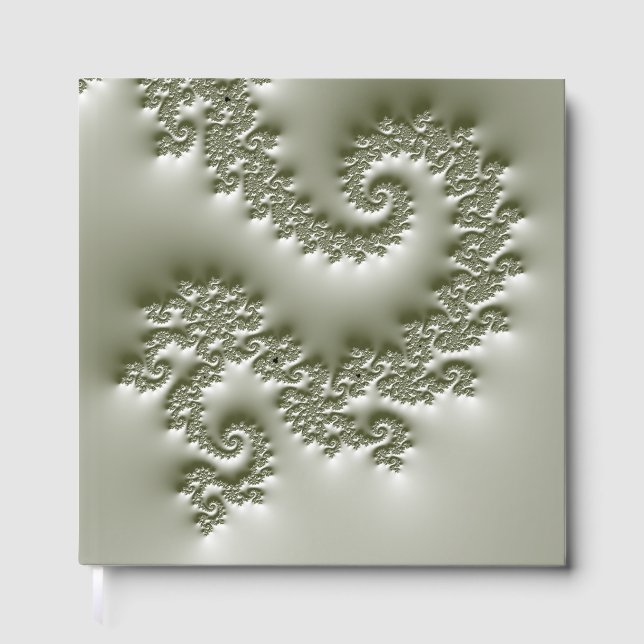 Pale green fractal guest book (Front)