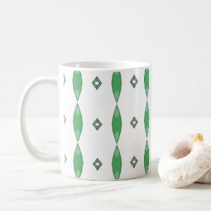 Pale Green geometric pattern coffee mug