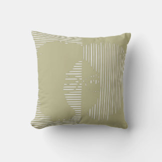 Pale Green Girl with Glasses and a Big Afro Cushion