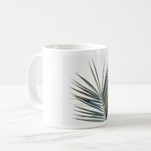Pale green leaf coffee mug