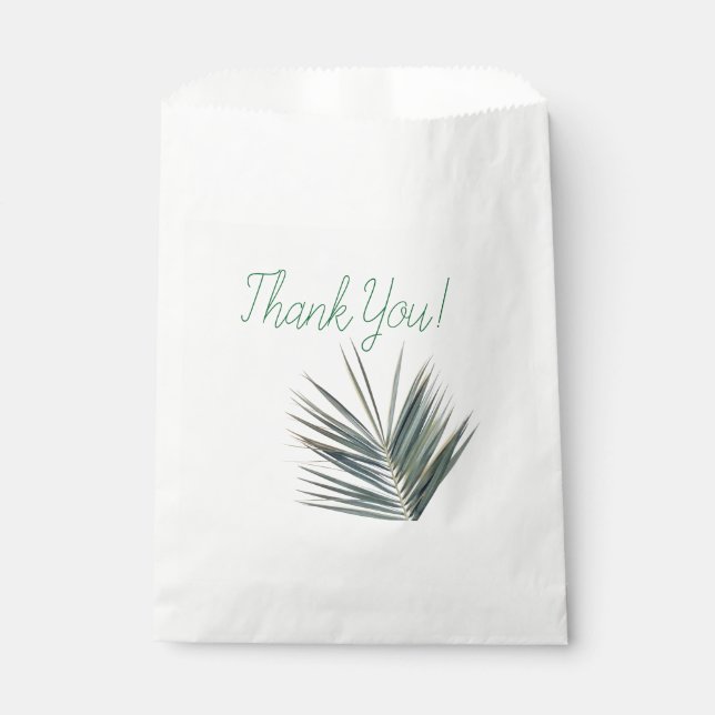 Pale green leaf favour bags (Front)