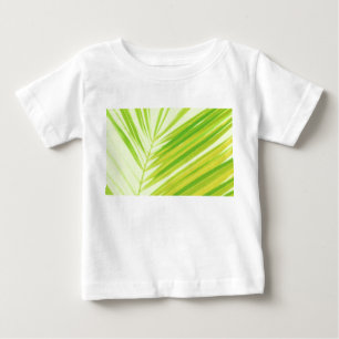 Pale Green Pastel Palm Leaves Baby T-Shirt