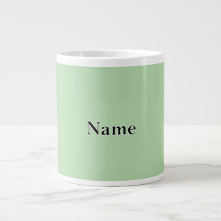 Pale Green Personalise With Name  Large Coffee Mug
