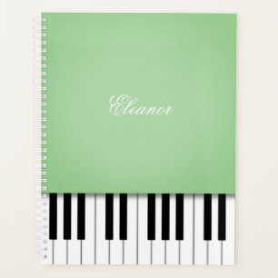 Pale Green Piano Music Keyboard CustomIzed Planner