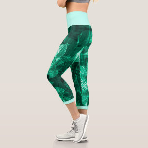 Pale Green Potato Plant Leaves Leggings