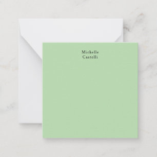 Pale Green Professional Unique Classic Your Name Card
