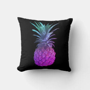 Pale Green Purple Pineapple Minimalistic Cushion
