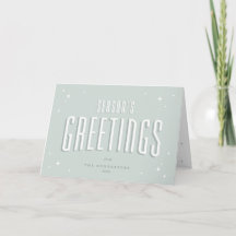 Pale Green Retro Stars Season's Greetings Photo