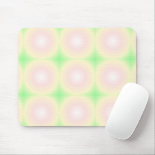 Pale Green Rose White 3D Optical Gradient Pattern Mouse Mat