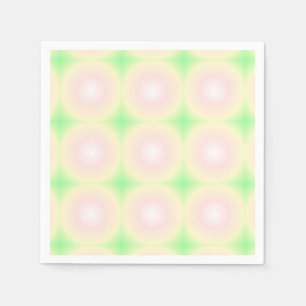 Pale Green Rose White 3D Optical Gradient Pattern Napkin
