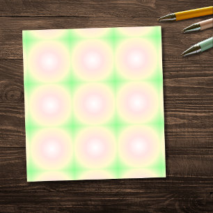 Pale Green Rose White 3D Optical Gradient Pattern Notepad