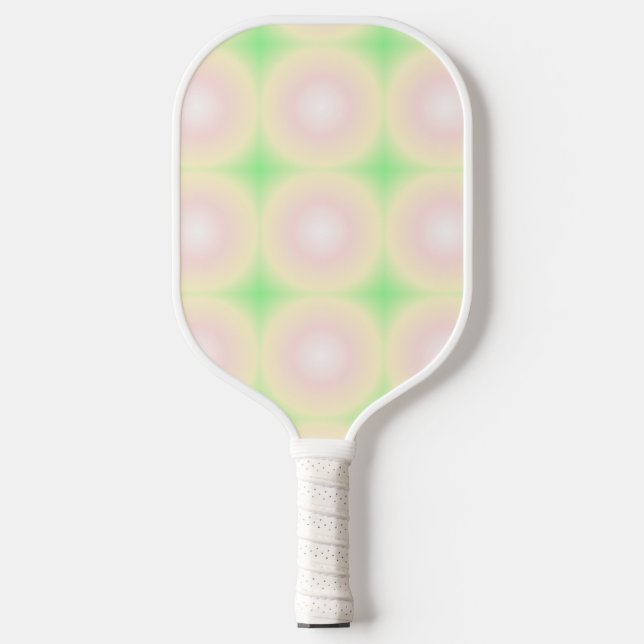 Pale Green Rose White 3D Optical Gradient Pattern Pickleball Paddle (Front)