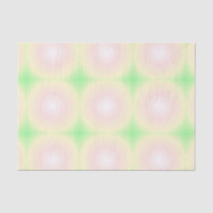 Pale Green Rose White 3D Optical Gradient Pattern Tissue Paper