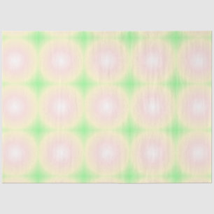 Pale Green Rose White 3D Optical Gradient Pattern Tissue Paper