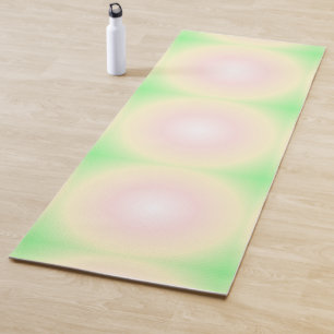 Pale Green Rose White 3D Optical Gradient Pattern Yoga Mat