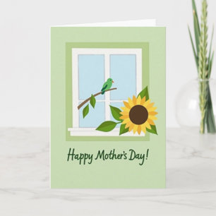 Pale Green Spring Window Card