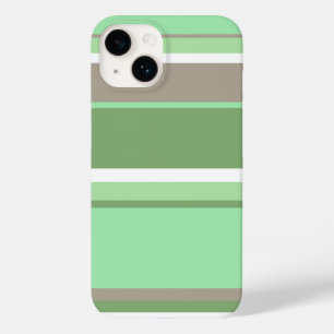 Pale green stripes Case-Mate iPhone 14 case