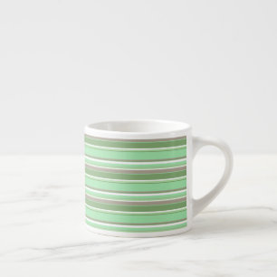 Pale green stripes espresso cup