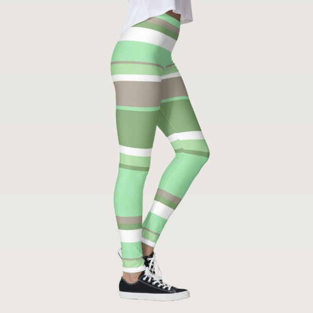 Pale green stripes leggings (Right)