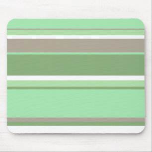 Pale green stripes mouse mat