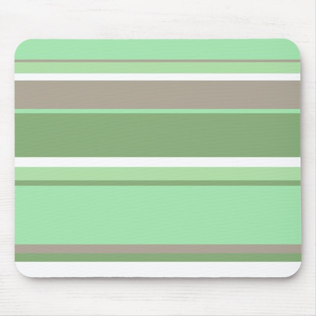 Pale green stripes mouse mat (Front)