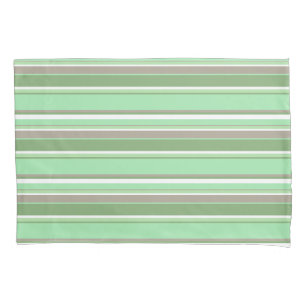 Pale green stripes pillowcase