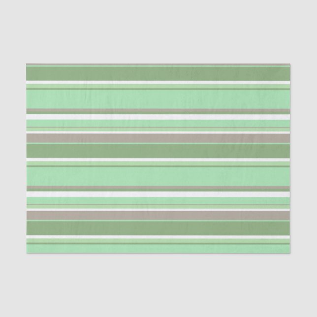 Pale green stripes tissue paper (Front)