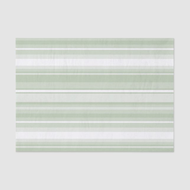 Pale green stripes tissue paper (Front)