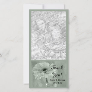Pale Green Tinted Daisy Wedding Thank You