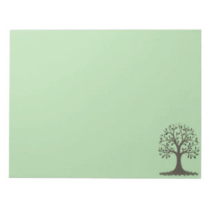 🌳 Pale Green Tree of Life Notepad - Stationery