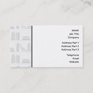 Pale Grey Books on Shelf. Business Card