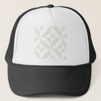 Pale Grey Geometric Deco Cube Pattern