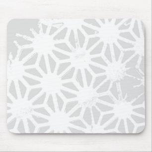 Pale grey geometric pattern mouse mat