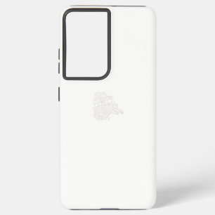 Pale Grey, Milk White, floral design Samsung Galaxy Case