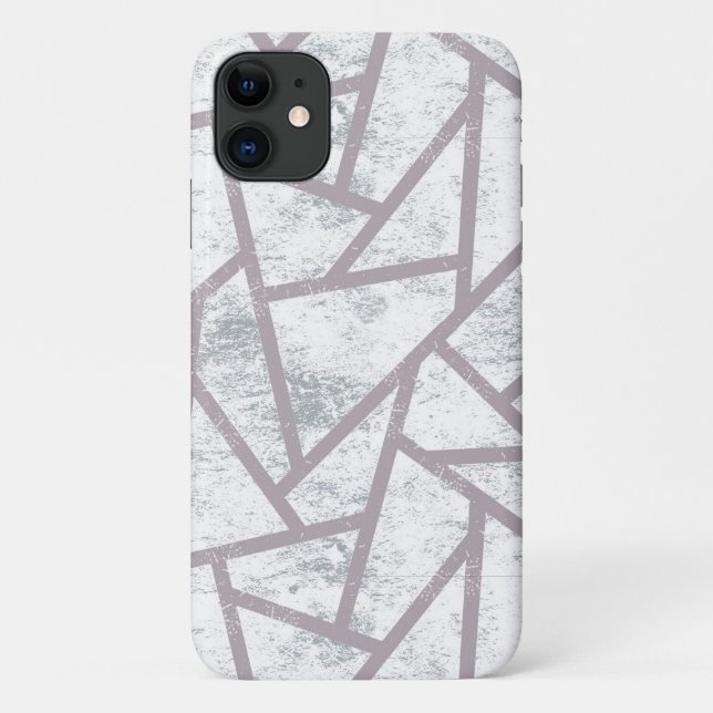 Pale grey mosaic pattern Case-Mate iPhone case (Back)